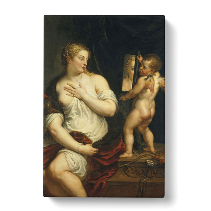 Venus And Cupid by Peter Paul Rubens - Wrapped Canvas Painting, 60cm H x 40cm W x 3cm D