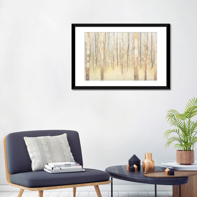 «Birches in Winter I», reproduction d'art sur toile tendue