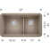Ikon SILGRANIT 33" Double Bowl Apron-Front Farmhouse Sink with Low Divide