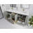 Esin 72'' Double Bathroom Vanity with Quartz Top-86796811