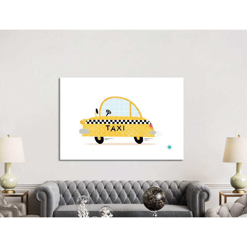 Yellow Taxi by PaperPaintPixels - Wrapped Canvas Print, 152.5 cm H x 101.5 cm W
