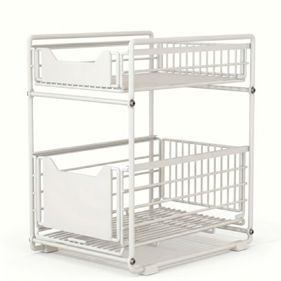 2-Tier Sliding Drawer Organizer For Under Sink Cabinets