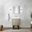 24 po L x P 20 po Meuble-lavabo rustique avec surface en marbre et robinet or rose-1124903479
