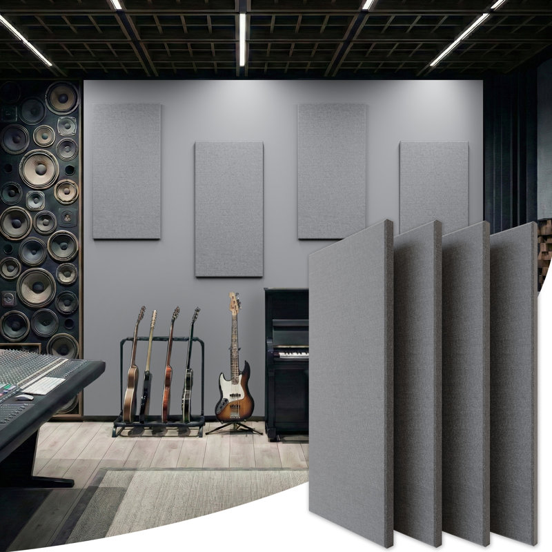 4-Pack 47" x 24" x 2" Acoustic Wall Panels, Sound Absorbing Fiberglass Panels for Home Theater, Studio & Office, 31 sq. ft. Coverage