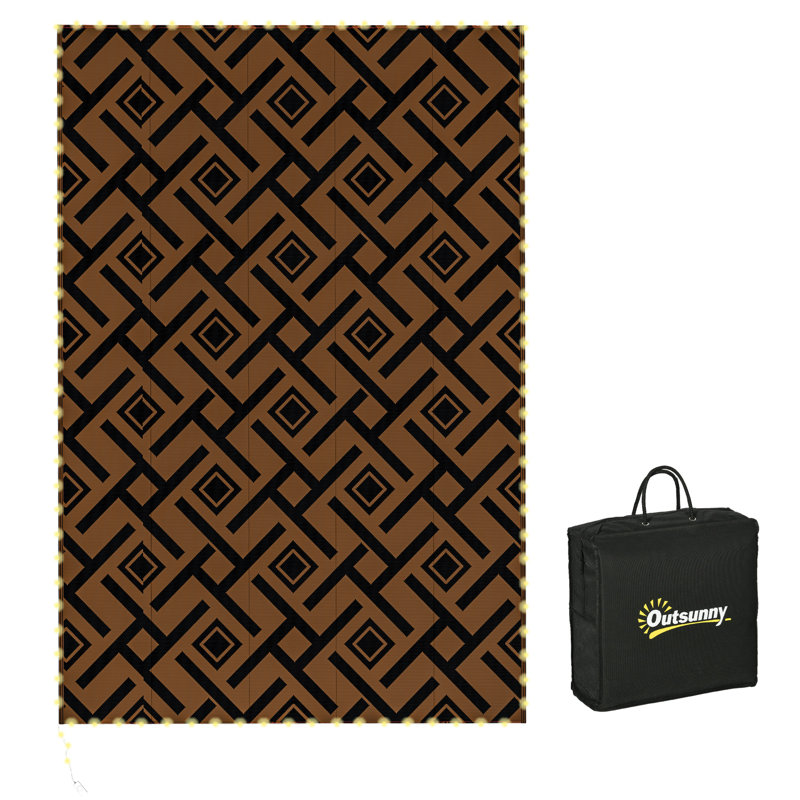 Rectangle 274 cm x 274 cm Geometric Berber Outdoor