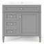 Meuble-lavabo de 36 po avec lavabo supérieur, meuble-lavabo moderne avec 2 tiroirs et tiroir escamotable, meuble-lavabo simple-429002160