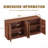 59-Inch Modern Wavy Sideboard, Curved Contour Design Storage Cabinet With 4-Door-166985574-166985572