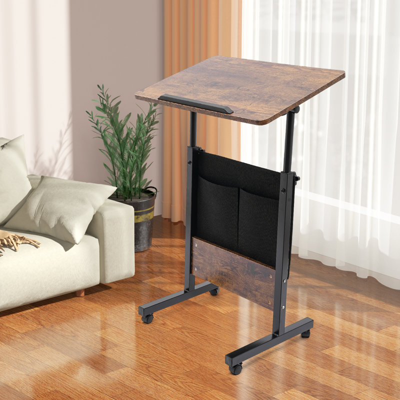 Courcelles Standing Desk 32-47" Height Adjustable, Brown/Black