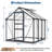 Durable Polycarbonate Greenhouse with Aluminum Frame, Adjustable Roof Vent & Lockable Door for Backyard Garden & Patio Use-126100558
