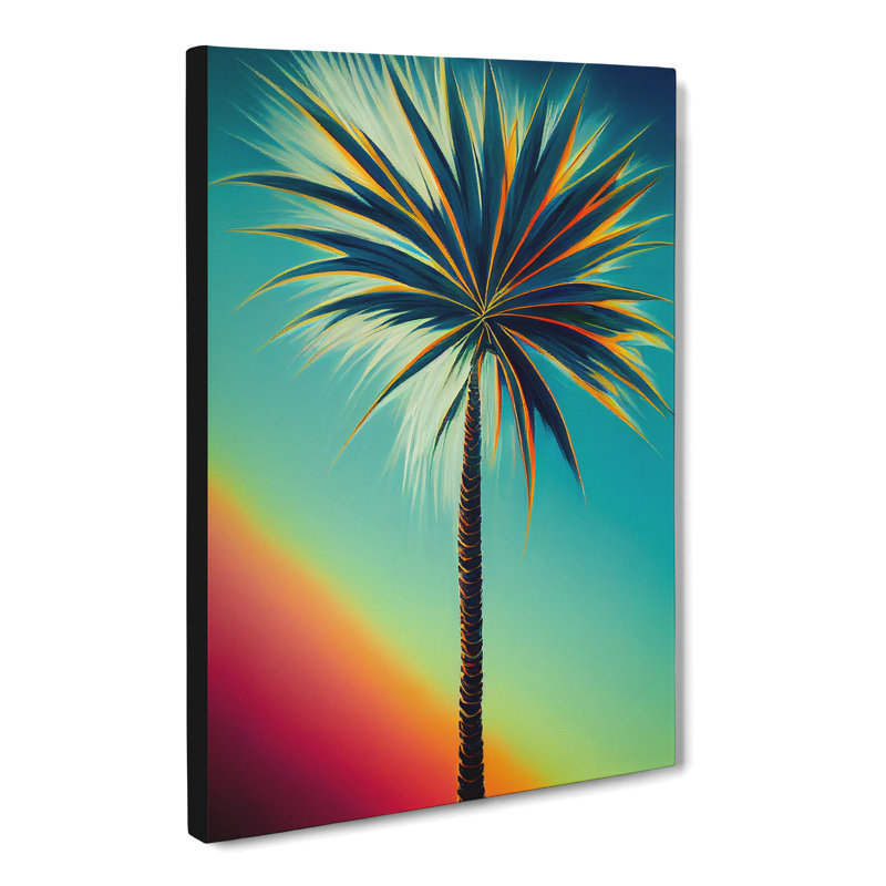 CAN-V0523-1693X Palm Tree Art Vol.2 - Wrapped Canvas Print, 50cm H x 35cm W, Unframed