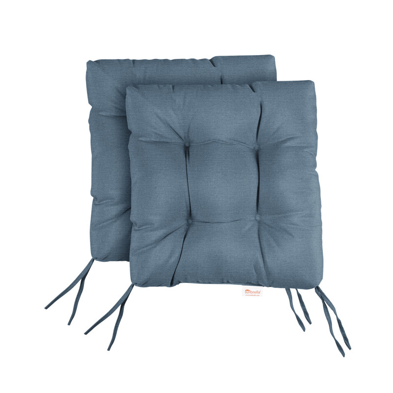 Outdoor 3'' Seat Cushion, 16" W x 16" D, Spectrum Denim Sunbrella® Plainweave