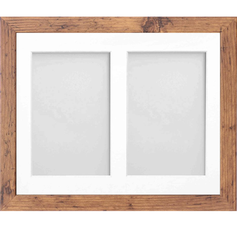 Markeice Matte Picture Frame with Mat, Rustic, 4cm x 6cm