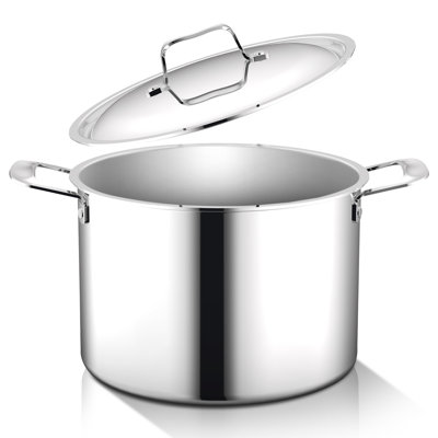 NutriChef 8 Quarts Stainless Steel Stock Pot