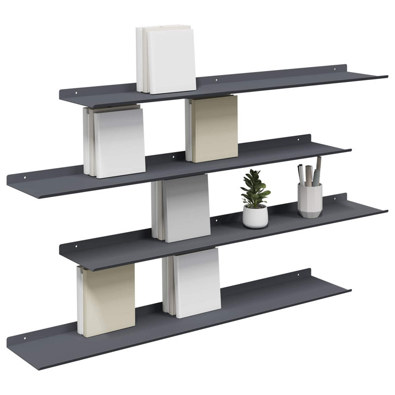 Steel Floating Shelf, Anthracite
