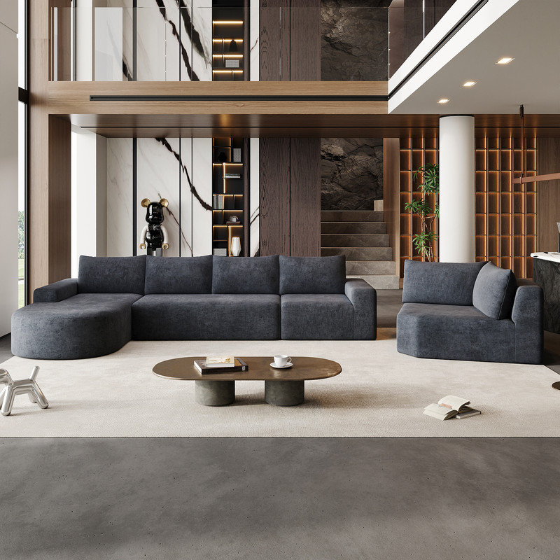 Canapé modulaire 4 pièces 4 pièces, Gris chenille