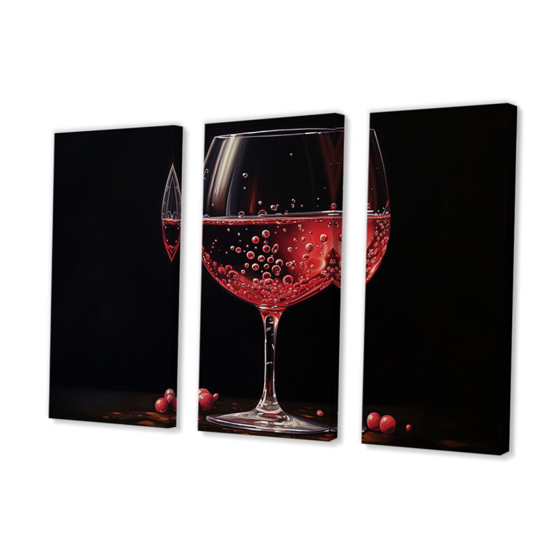 Garnet Glimmer I - Wine, art mural sur toile, H 40 po x l 60 po