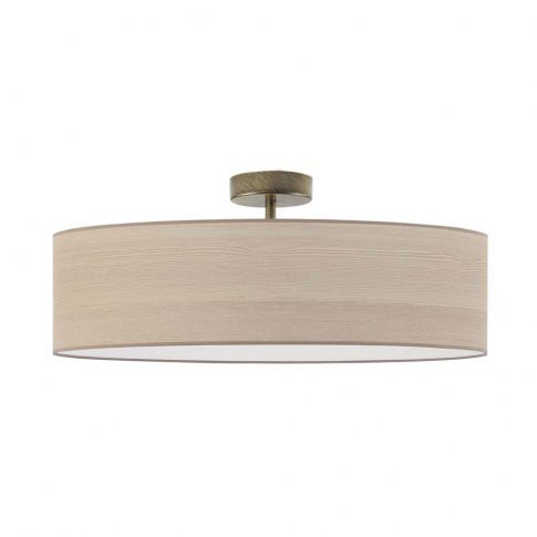 Bislim Semi Flush Mount, Bronze, Off White