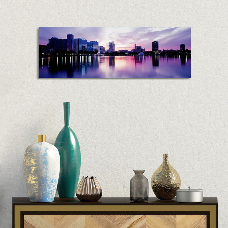 Lake Eola In Orlando, Orlando, Florida, USA - Wrapped Canvas Panoramic Print, 30.48 cm H x 91.44 cm W x 1.91 cm D