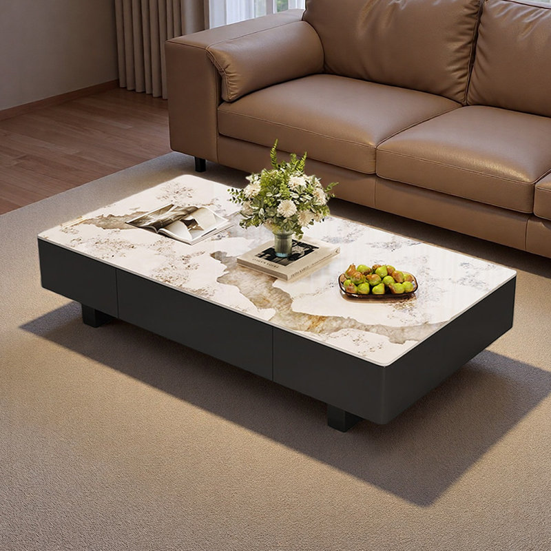 Table basse de luxe Italian Light, H 13,77 po x L 55,11 po x l 27,55 po