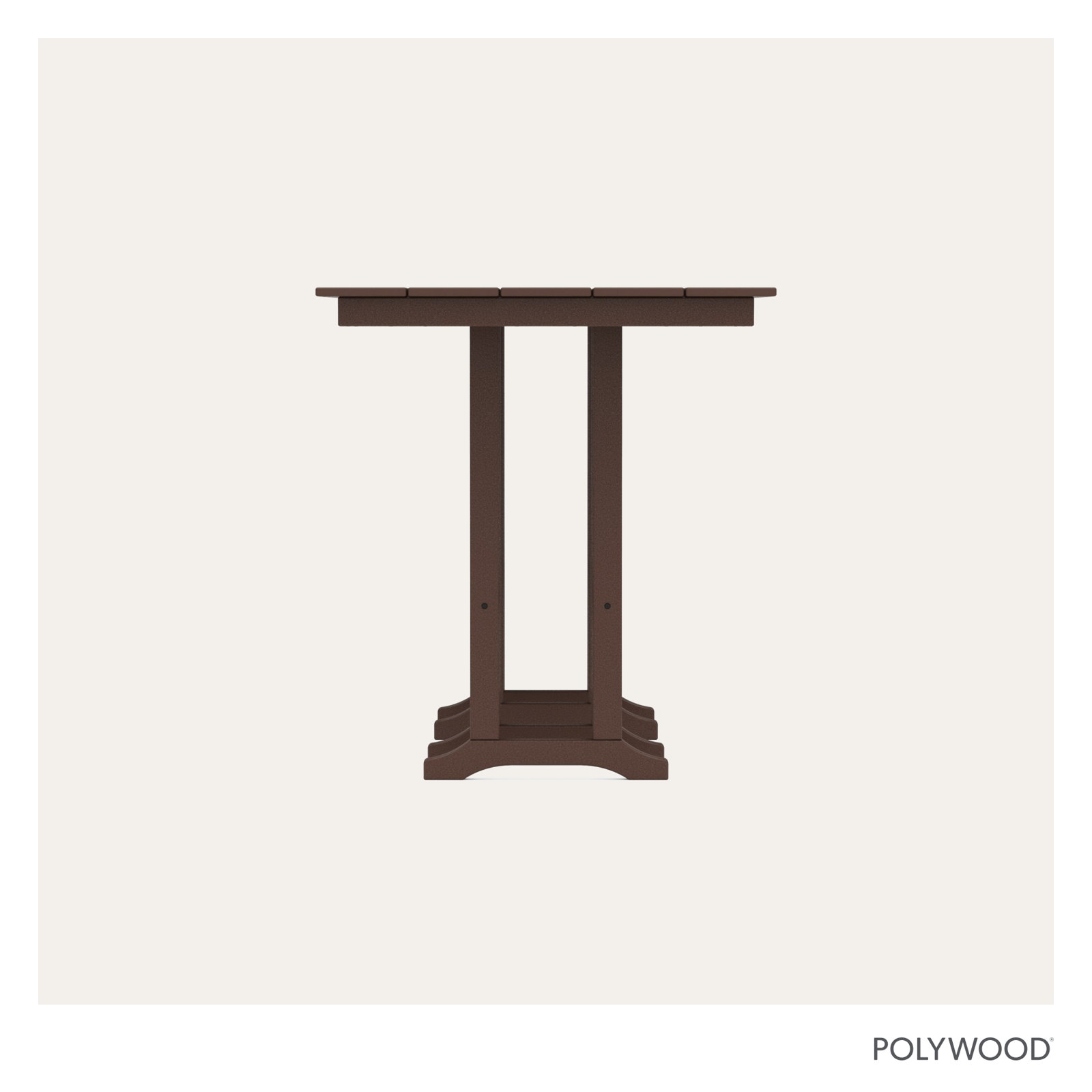 POLYWOOD® Tables Patio Dining Table, Dark Brown, 42.06"H x 37.72"W x 72"L