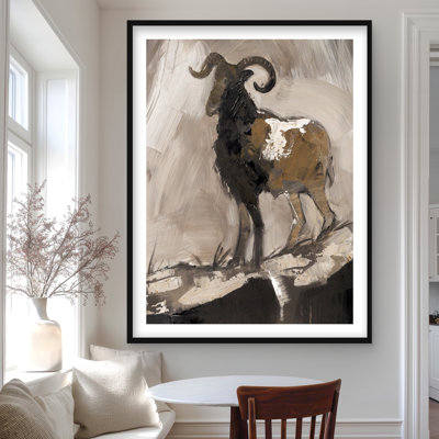 Abstract Proud Aeries - Framed Matted Print for Animal Decor