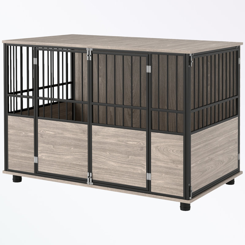 Cage pour chien avec portes doubles