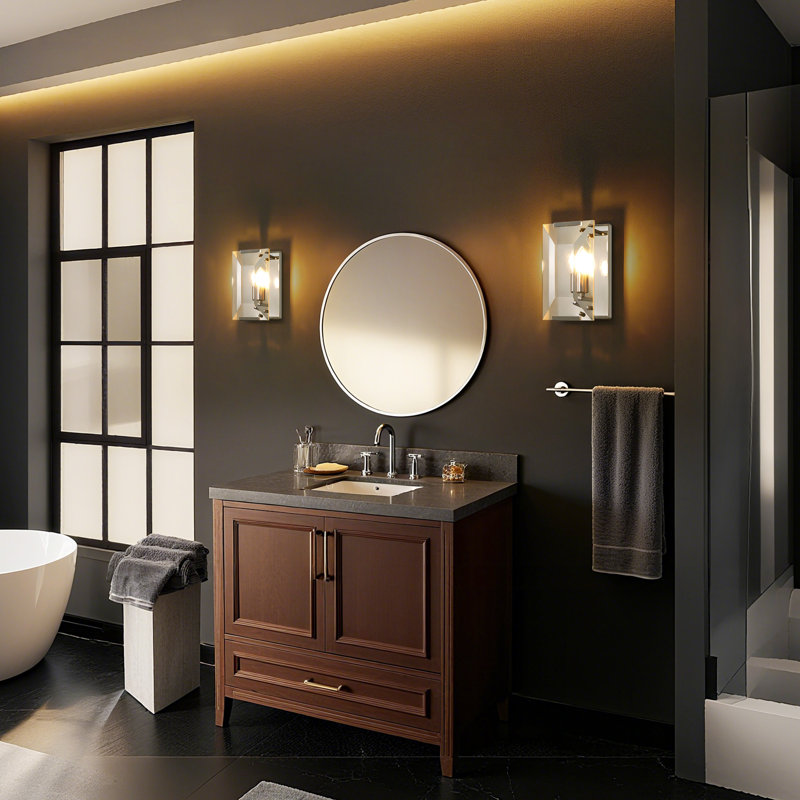 Dimmable Crystal Wall Light, Chrome