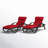 Fionnula Powder Coated Aluminum Reclining Patio Chaise Lounge Set-28667219