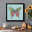 Papillon sur fond bleu - reproduction d'art sur toile-1292818845-1292818844