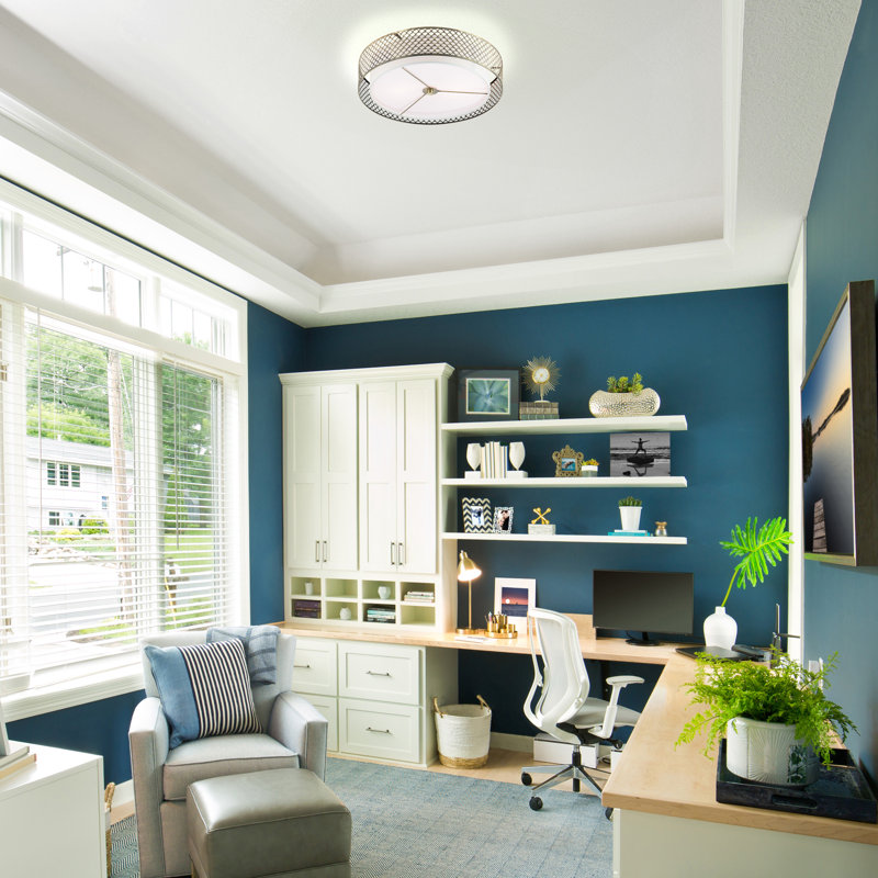 Frances 18.25" W 2-Light Dimmable Semi Flush Mount