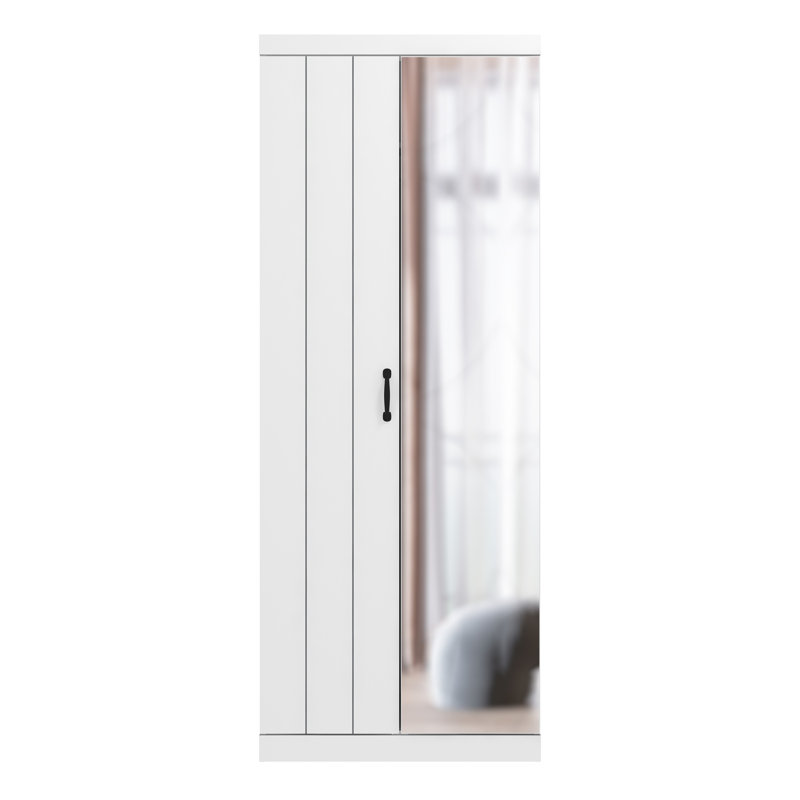 17 Stories 2 Door Wardrobe, White