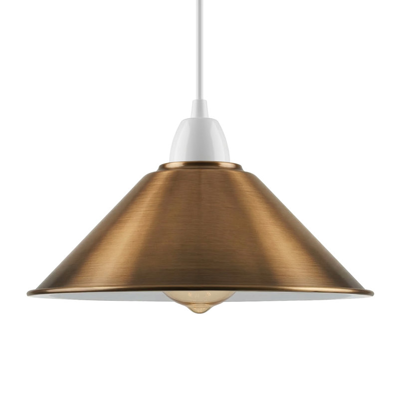 10 cm H Cone Lamp Shade, Yellow Brass