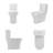 1.1/1.6 GPF Extended Comfortable Height Floor Standing Integrated Toilet, Ceramic Material, White