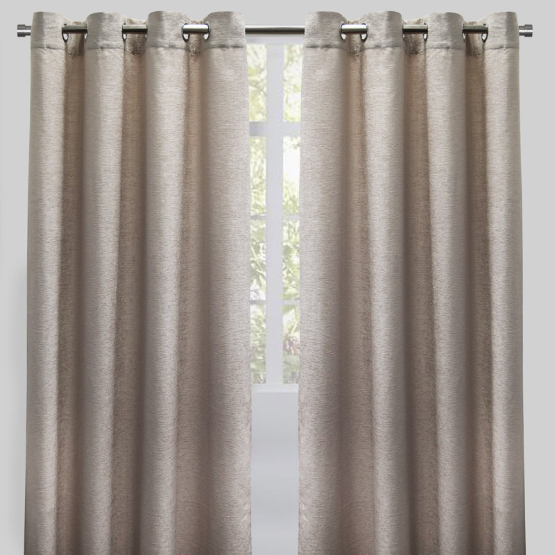 Throne Room Darkening Curtain, 54" W x 84" L, Beige