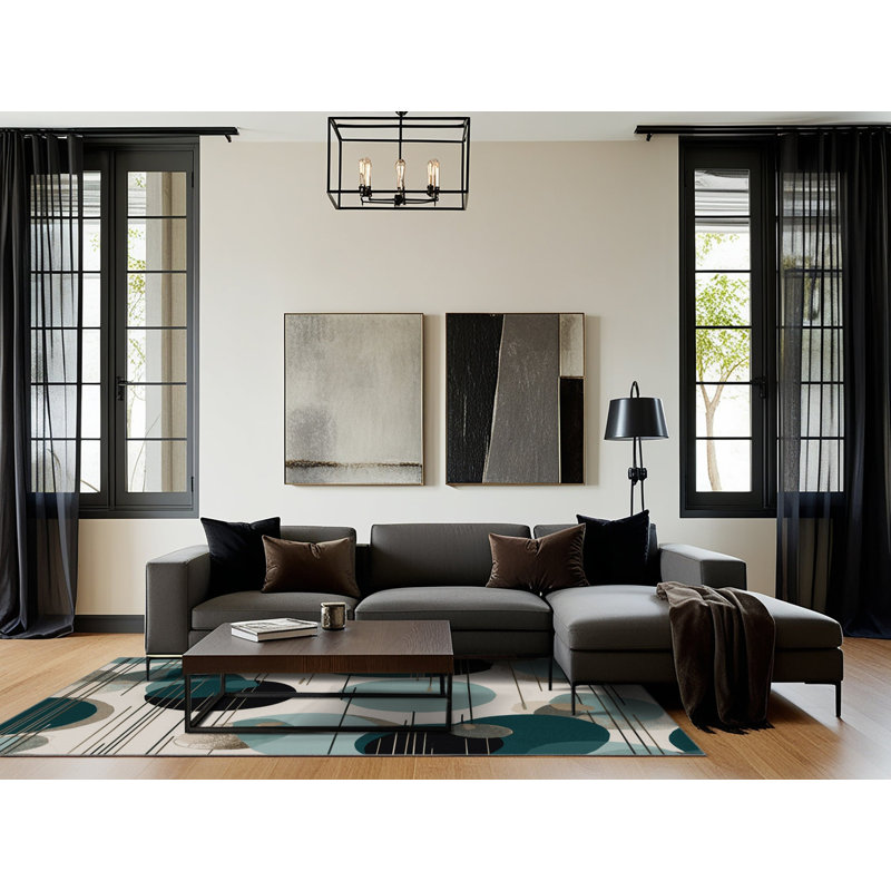 Warp Cusp Rug, Rectangle 3' x 5'
