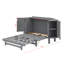 Lit escamotable double avec rangement caché et conception tissée moderne-277043488