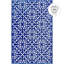 Tapis d'extérieur imperméable en plastique paille Ditya bleu foncé