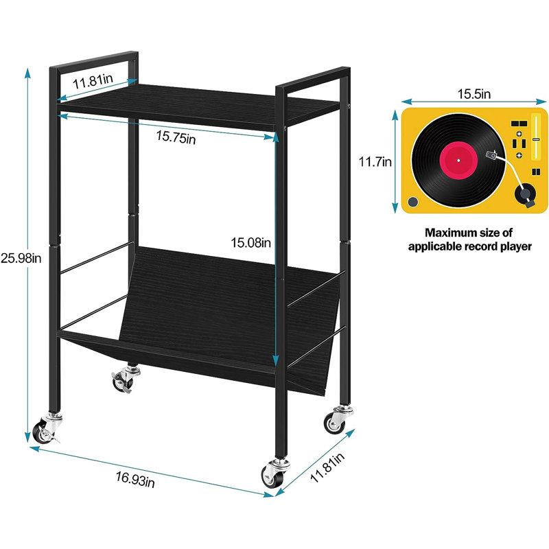 25.98 " H Media Shelves