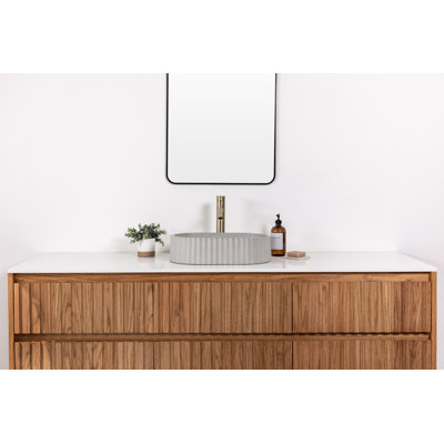 Lavabo vasque ovale cannelé Ventura