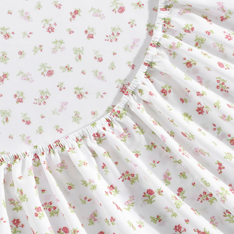Mae Pink Floral Queen Polyester Microfiber Sheet Set