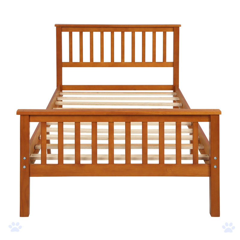 Kiralee Solid Wood Platform Bed, Oak