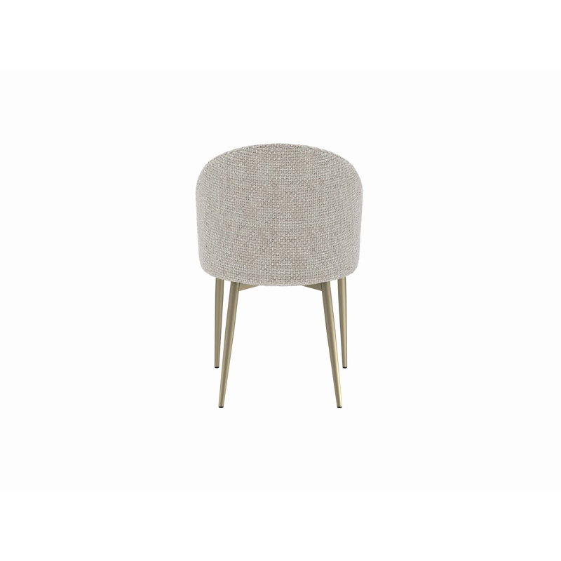 Chaise d'appoint en tissu, ensemble de 2, Tissu gris