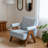 Upholstery Solid Wood Accent Chair Single Sofa Armchair