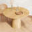 Finnerty Circular Dining Table with Wooden Base-110480661-111786370