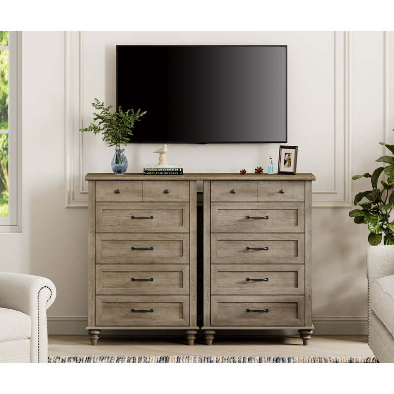 Ciccarelli 10 - Drawer Dresser, Gray