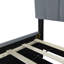 Grand lit plateforme tapissier en velours avec 2 tiroirs et 1 lit gigogne simple TG - gris-164164861
