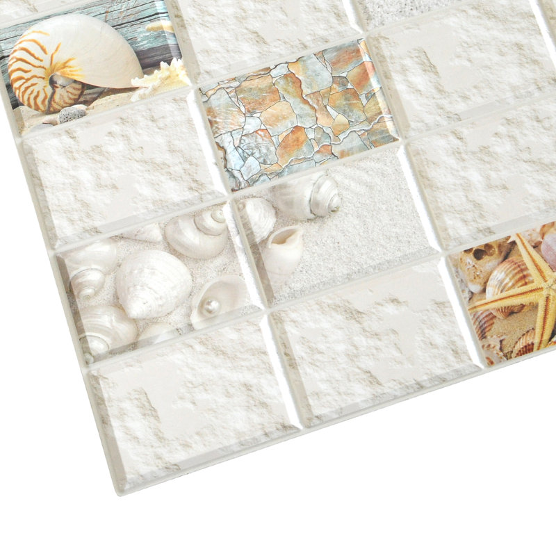 Panneau mural 3D 19 "x 38" en blanc (paquet de 10)