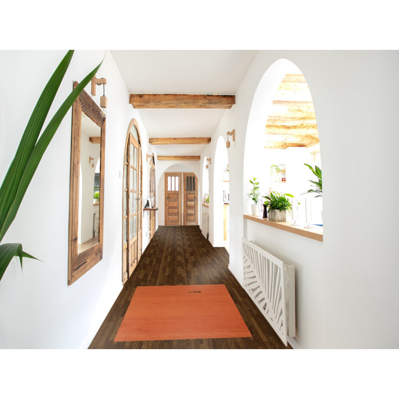 Tapis orange pour vestibule moderne Gabbeh 3 x 4