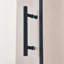 Porte de douche pivotante simple 30 à 31,5 po x H 75 po, alliage d'aluminium, verre trempé clair de 1/4 po (6 mm) de large épaisseur.