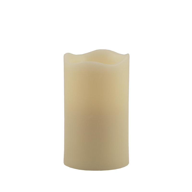 Bougie colonne sans flamme 5 po ivoire